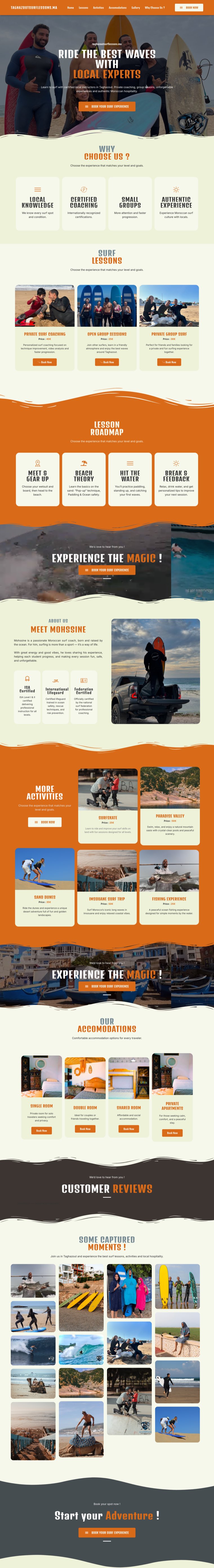 Digicamp — site de cours de surf à Taghazout