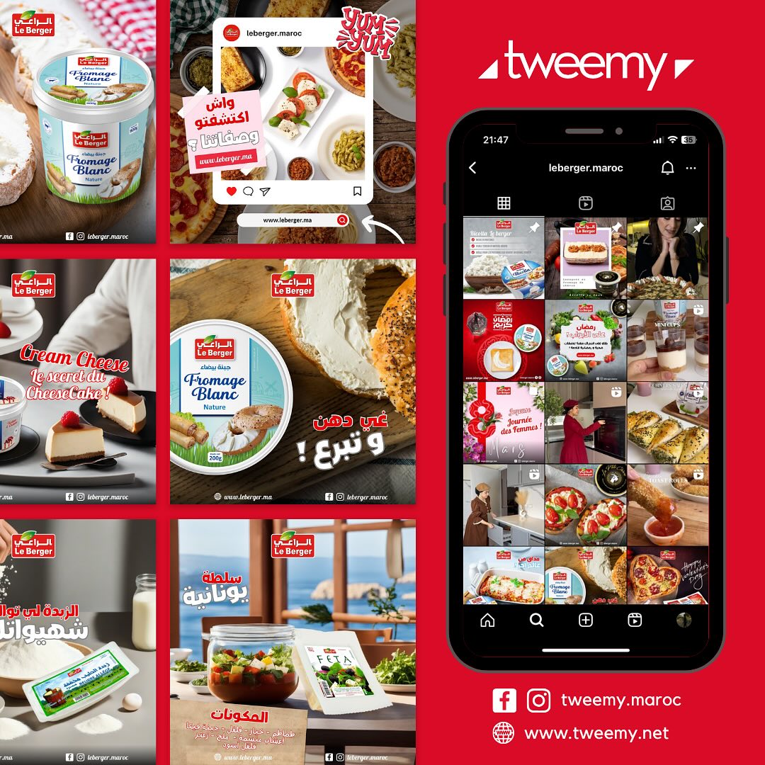 Le Berger — grille de contenu social media